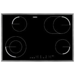 Zanussi ZEV8646XBA 80cm 4 Zone Touch Control  Induction Hob in Black with  Stainless Steel Frame